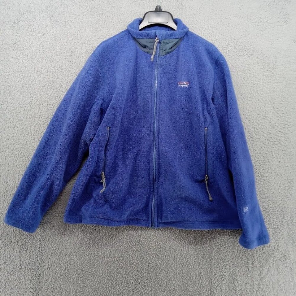 Patagonia Jacket Womens Large Purple Full Zip Fleece Logo Made in USA Gorpcore.